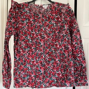J. Crew Floral Long-Sleeve Top